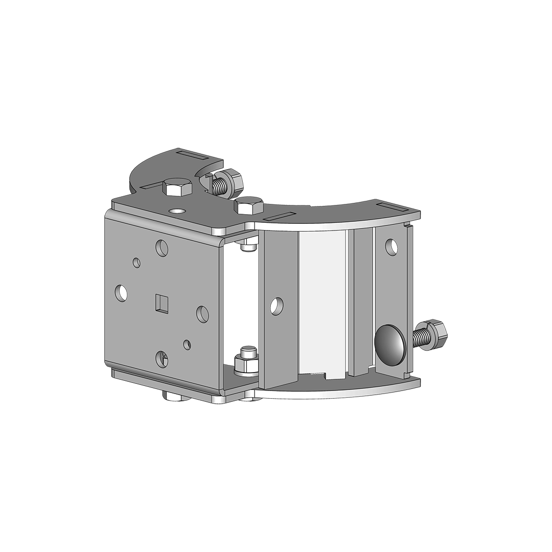 Single product installation flange on pole Ø 102 mm11482