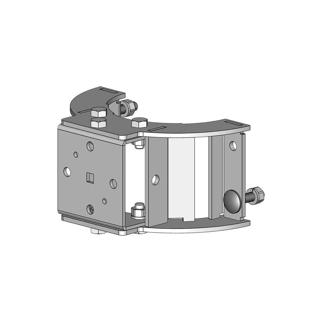 Single product installation flange on pole Ø 120 mm11484