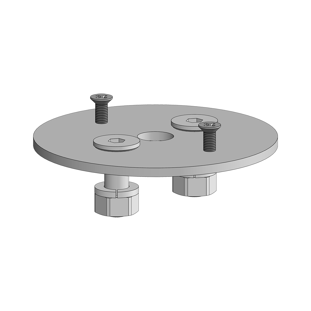 Small adapter plate for installation on pole arm11487