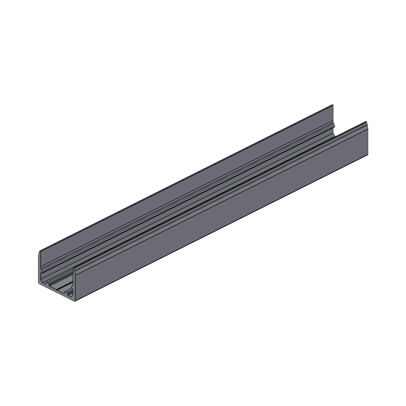 Anodized aluminium channel + Clip (L=1m)