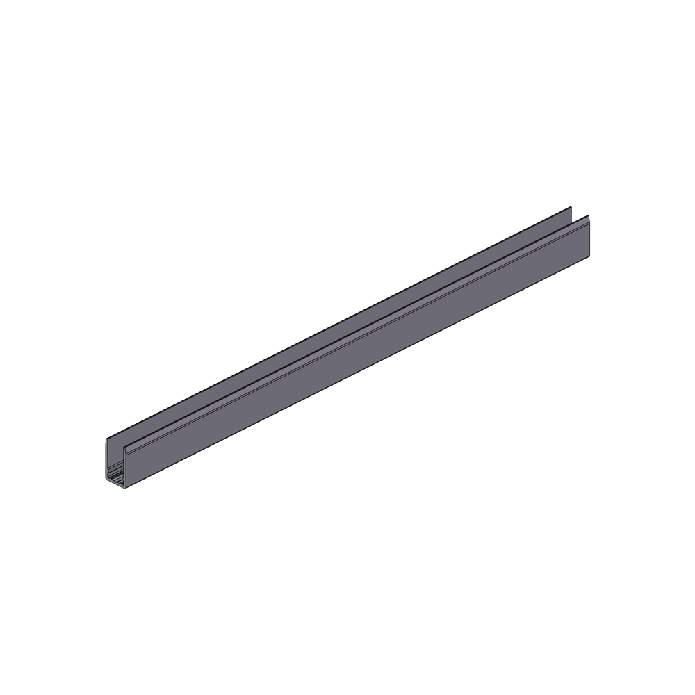 Anodized aluminium channel (L=1m)11274